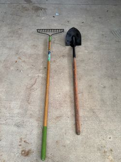 Garden Rake and Shovel Set
