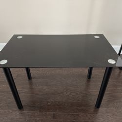 Dark Glass Top Table