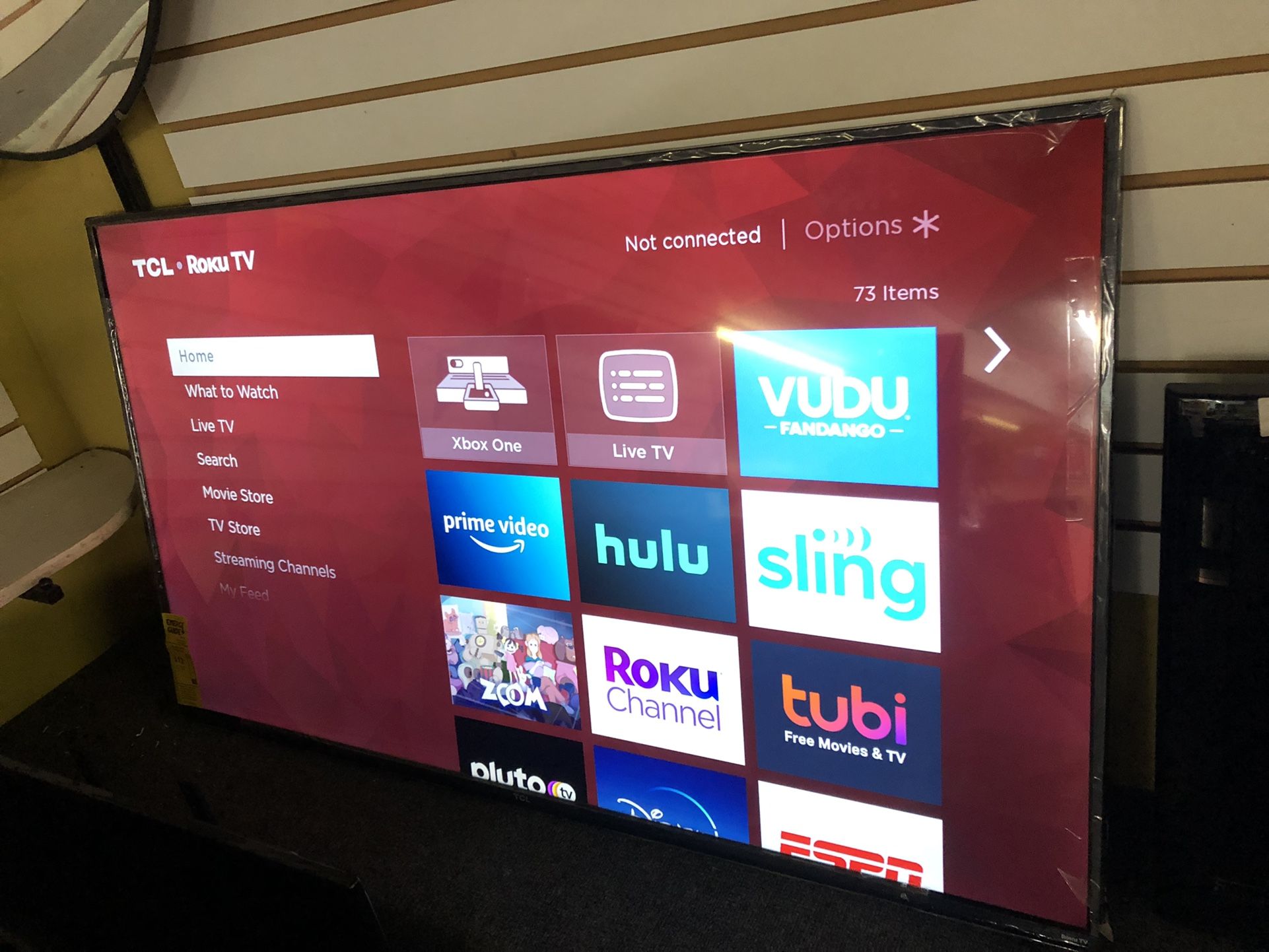 55”Tv TCL Roku Tv No Stand