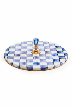 Mackenzie-Childs Royal Check Enamel Cheese Course