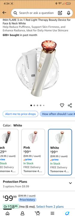 INIA FLARE 3-in-1 Red Light Therapy Beauty Device