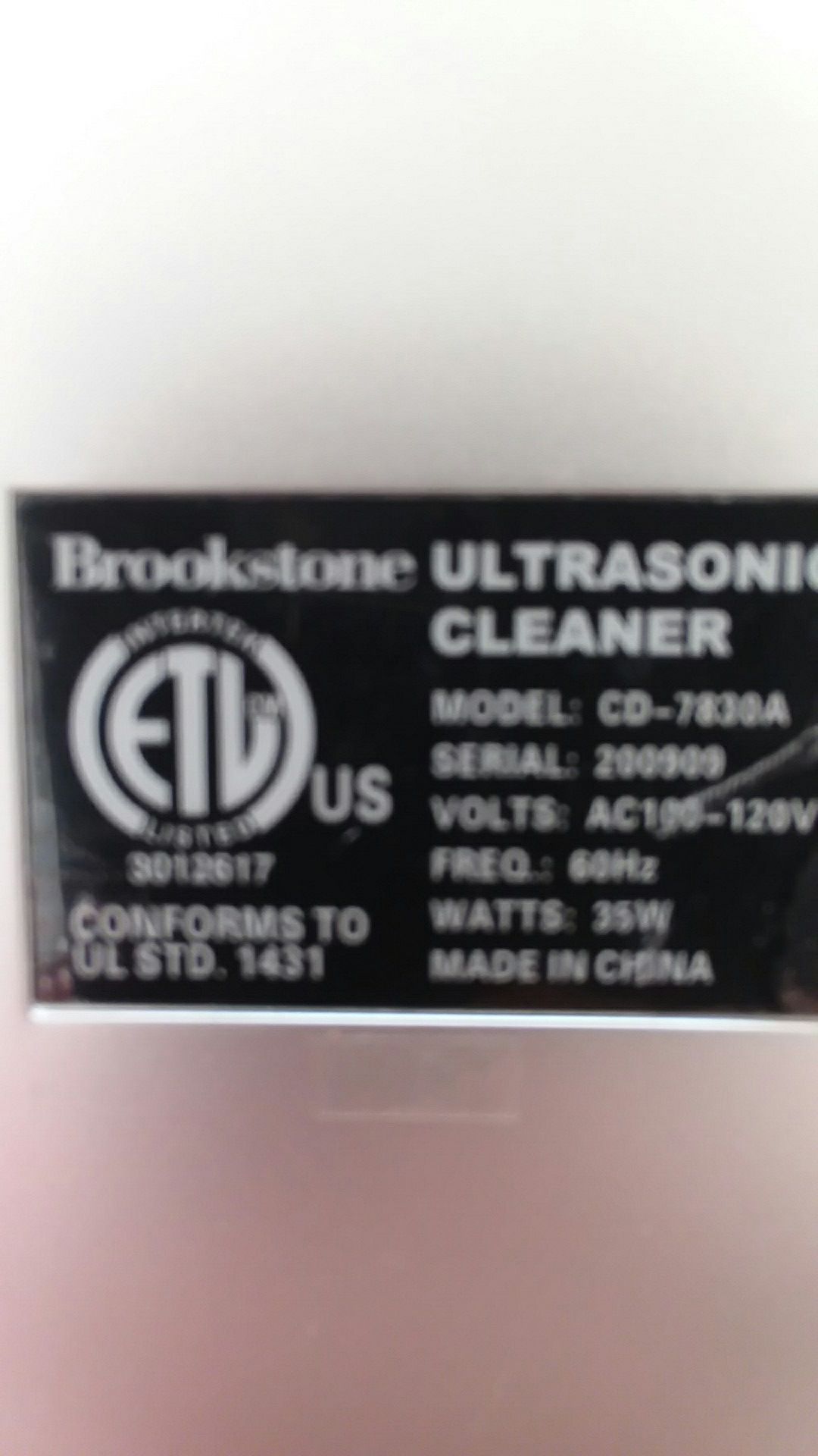 Brookstone ultrasonic cleaner
