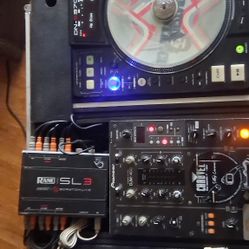 Turn Tables And Pioneer Mixer Up For Sale 