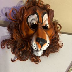 Vintage Halloween lion mask Costume