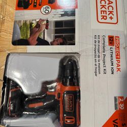 Drill Black And Decker New 60 Piece 12v Asking$85