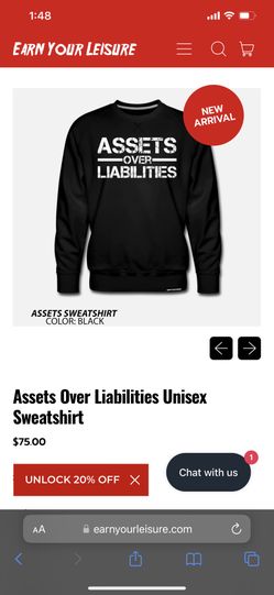 EYL Assets Over Liabilities Crew Neck Sweater
