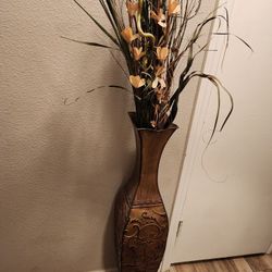 Tall Metal Vase