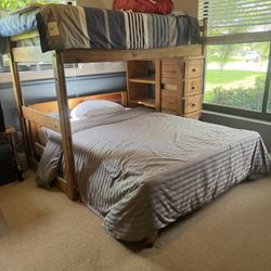 BUNK BED WITH MATTRESSES With Dresser FOR SALE 