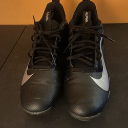 Nike Alpha Menace 4 Shark Football Cleats FN0028-002 Black/Metallic SZ 9