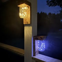 Beautiful Mason Jar Light, Great For Where You Can’t Run Power To. 
