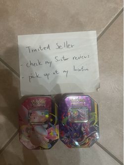 Pokémon TCG: Mega Moonlit Tin (Set of 2) Mega Gengar ex and Mega Clefable ex