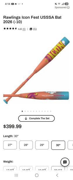 Rawlings Icon Fest USSSA Bat 2026 (-10)
