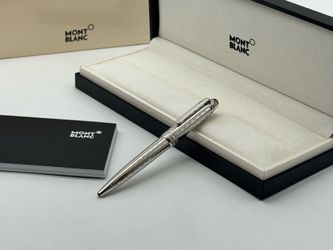 MONTBLANC SOLITAIRE PLATINUM PLATED W.A. MOZART BALLPOINT PEN NEW 100% GENUINE