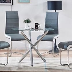 Dining Chairs (Grey & White) - Set Of 4 - Table Not Included- Brand New - Unused/boxed