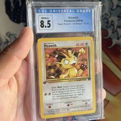 Meowth Pokemon 2000 CGC UNIVERSAL GRADE 8.5 