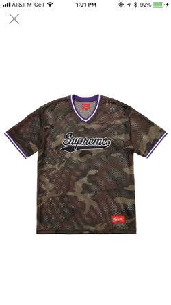 Supreme mesh camo baseball jersey