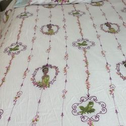 Girls Tiana Bed Sheet Set For Full Size Bed