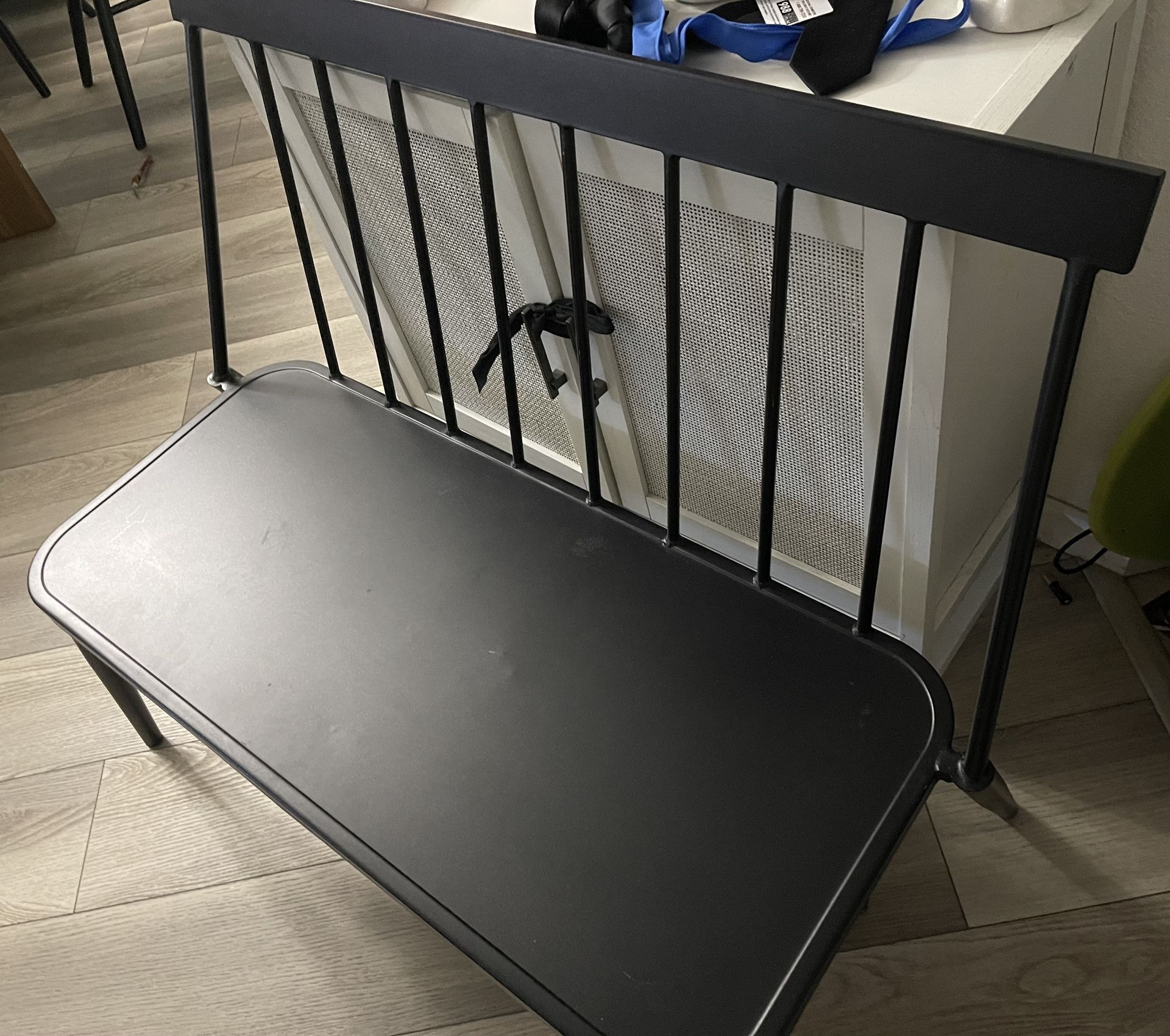 Black Metal Bench Outdoor/Indoor