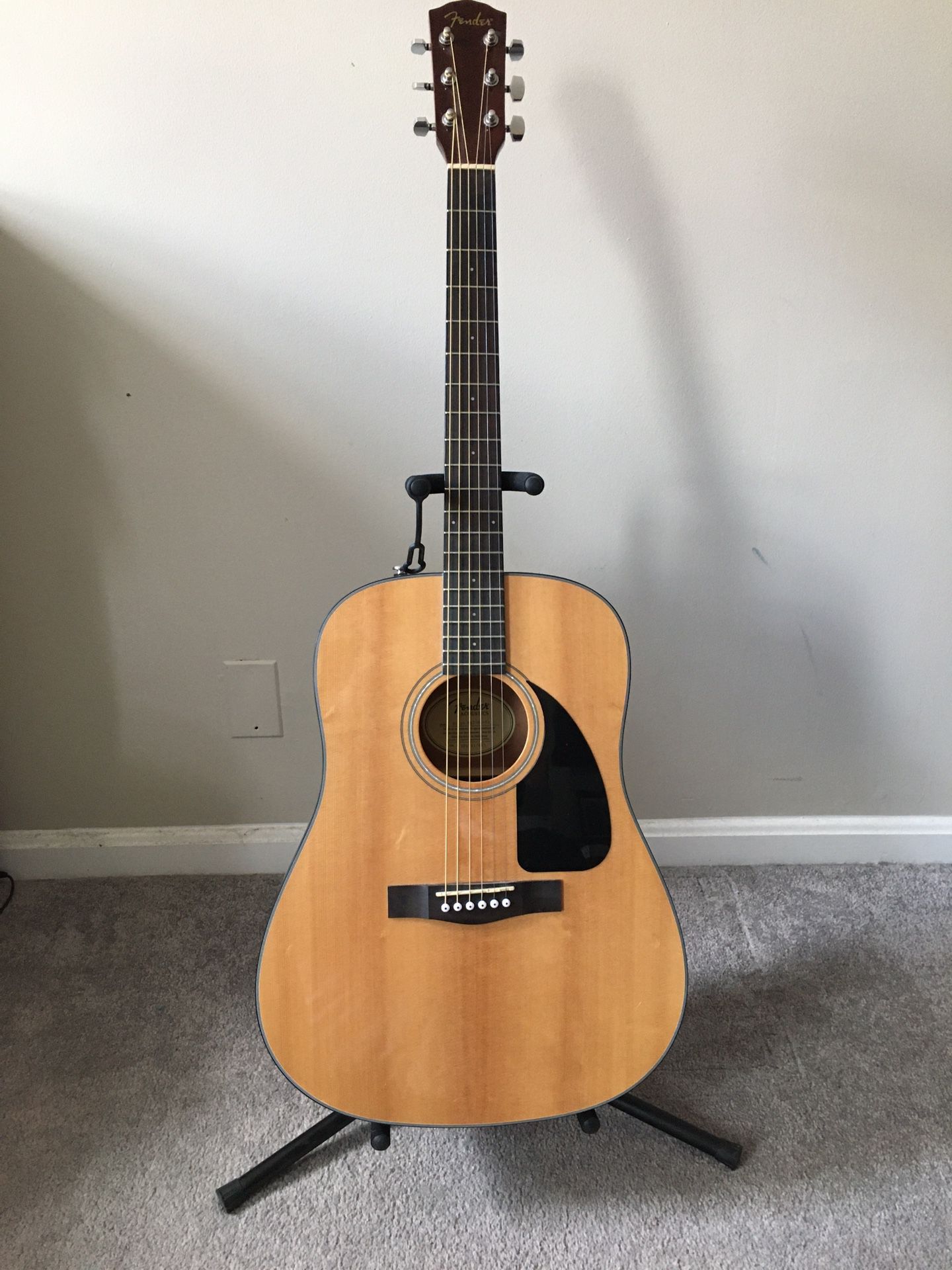 Fender Acoustic Guitar (stand and case included)