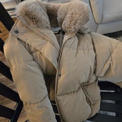 Cute Tan Puffer Jacket