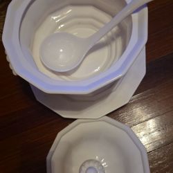 Beautiful White Glossy Soup Tureen