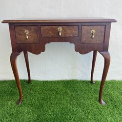 Baker Furniture Mahogany Brass Hardware Side/ Entry/ Console Table 