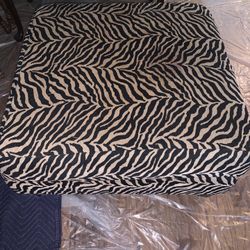 Zebra Print Ottoman