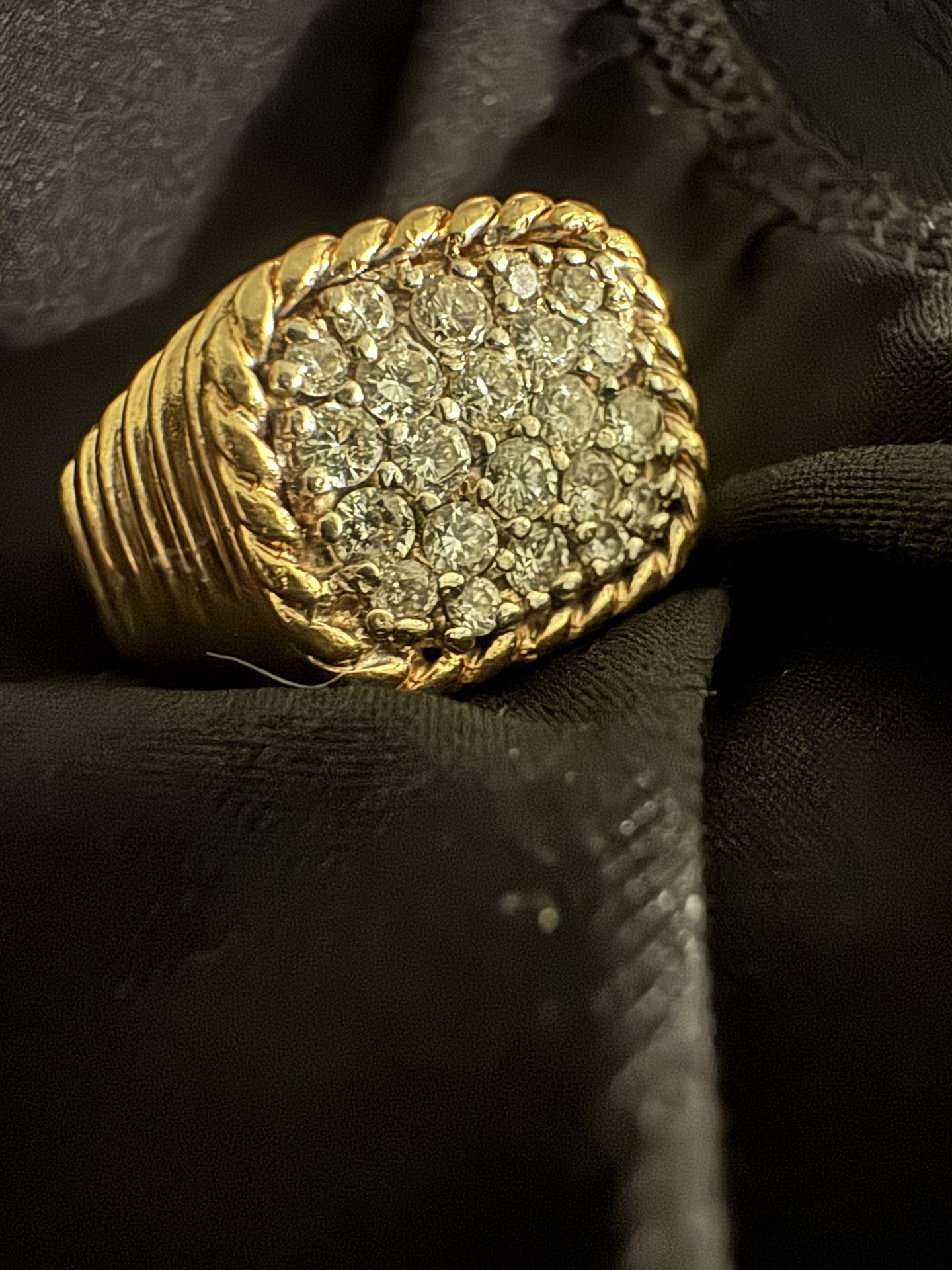 Gold Diamond Men's Ring
