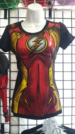 FLASH-GIRL WOMAN'S T-SHIRT SUPER HEROES