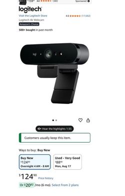 Logitech 4k webcam