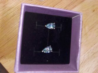 Solid 925 mystic topaz earrings