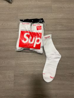 White supreme socks