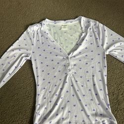 Purple  heart long sleeve top