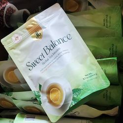 Sweet Balance 
Herbal Tea Infusion. GYMNEMA, Bitter Melon Extract Moringa Camelia Sinensis, PARA LOS AMANTES DEL TE CON SABOR A LIMÓN, Beneficios 👇🏻
