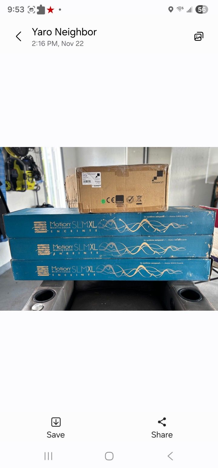 Sonance VPSUB- Subwolfer And 3 MartinLogan Speakers NEW 