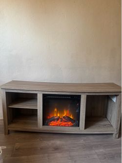 Electric fireplace tv stand