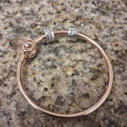 Pandora Rose Gold Clasp Bangle 