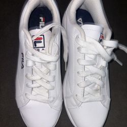 FILA white low-top sneakers