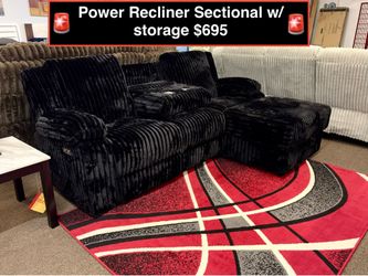 CLEARANCE SALE !!! New Power Recliner Sectional with storage and USB PORT
