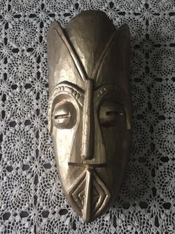 Old Hand Carved Wooden Tribal Mask