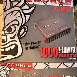 Amplifier CRUNCH 1,000 Watts 2 -Channel BRAND NEW $120