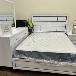 6 pcs Akerson queen size bedroom Set 