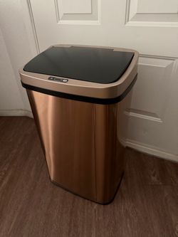 13 Gallon Rosegold Stainless Steel Motion Sensor Trashcan