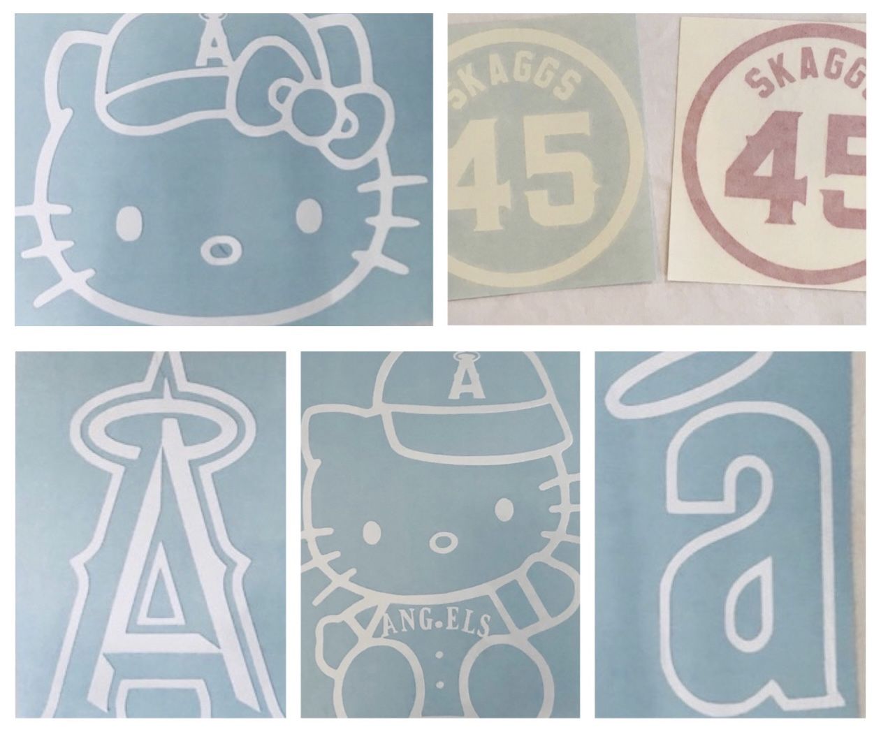 lot of 4 ANGELS baseball vinyl car decal stickers