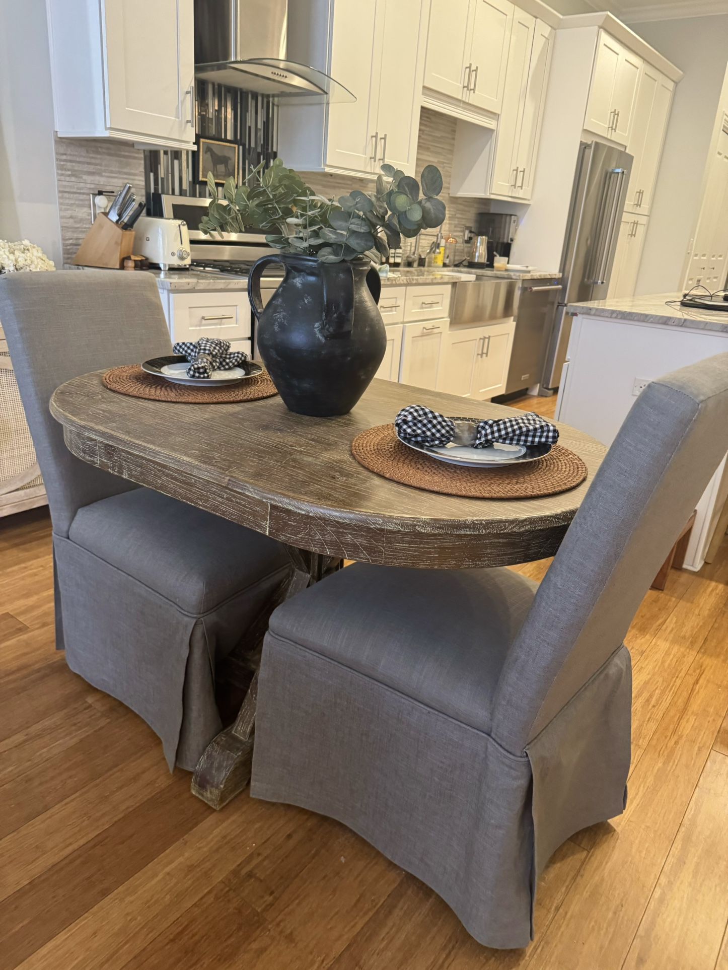 Bistro Table With 2 Fabric Chairs