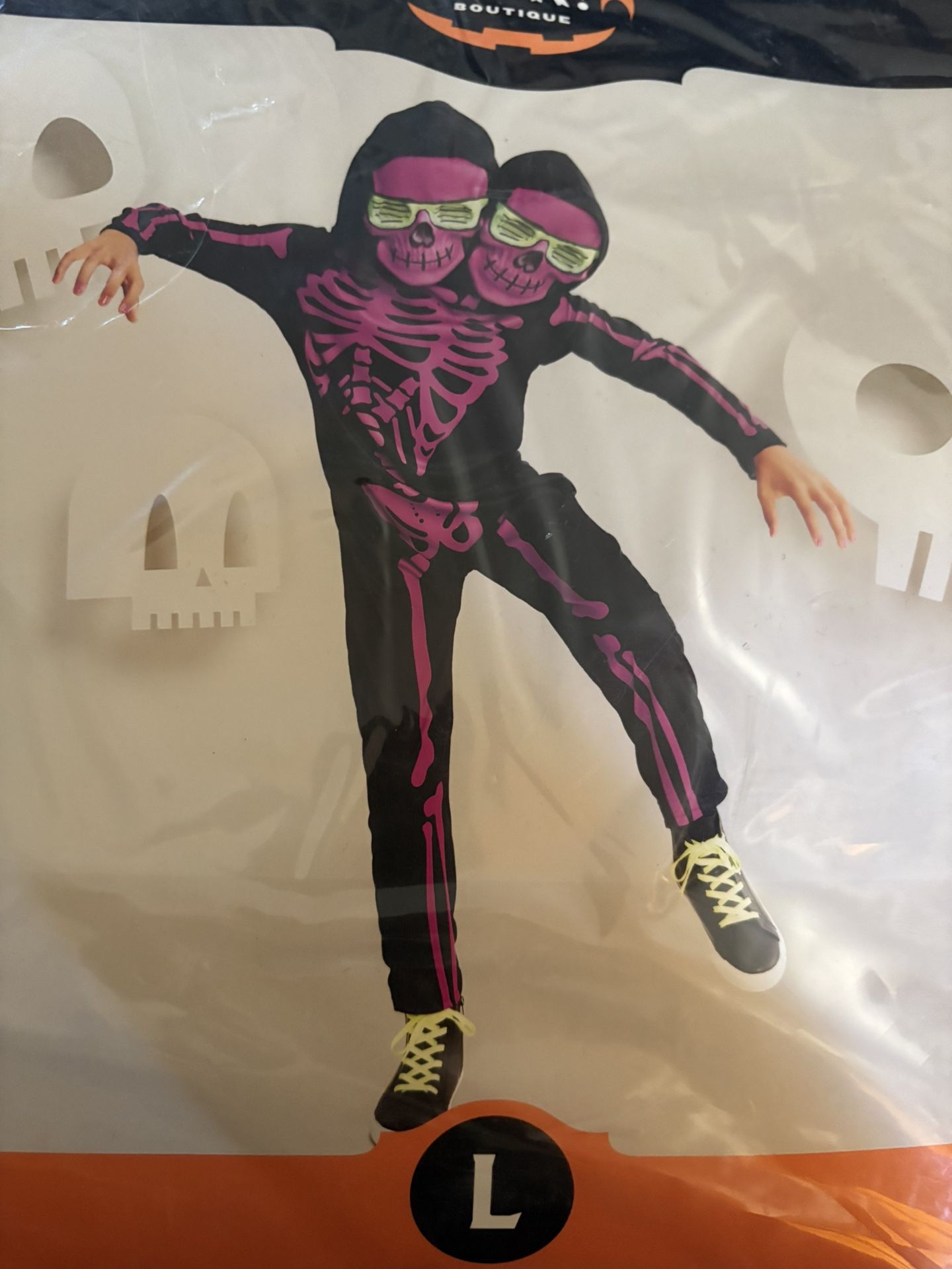 2 Headed Skeletons Halloween Costume 