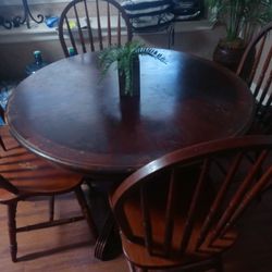 Solid wood breakfast table