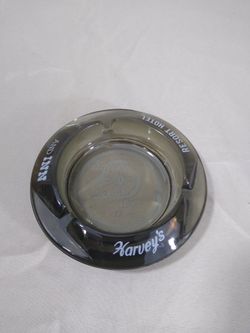 Harvey's Resort Hotel And Inn Lake Tahoe Glass Ashtray