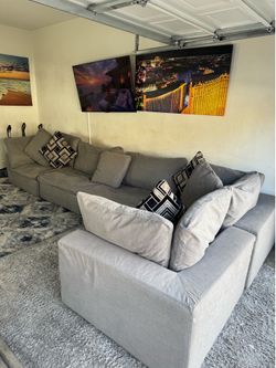 * Like New * Gray Cloud sectional sofa ( Free Delivery )