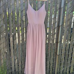 Revelry Ainsley Chiffon Rose Bridesmaid Dress